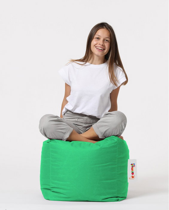 Atelier Del Sofa Square Pouf - Green